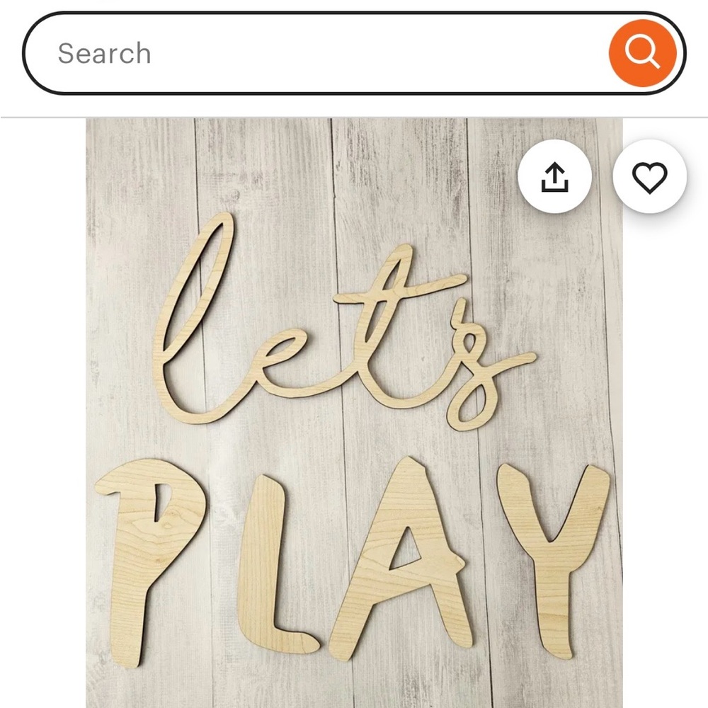 Wooden 'Let's Play' Wall Decor